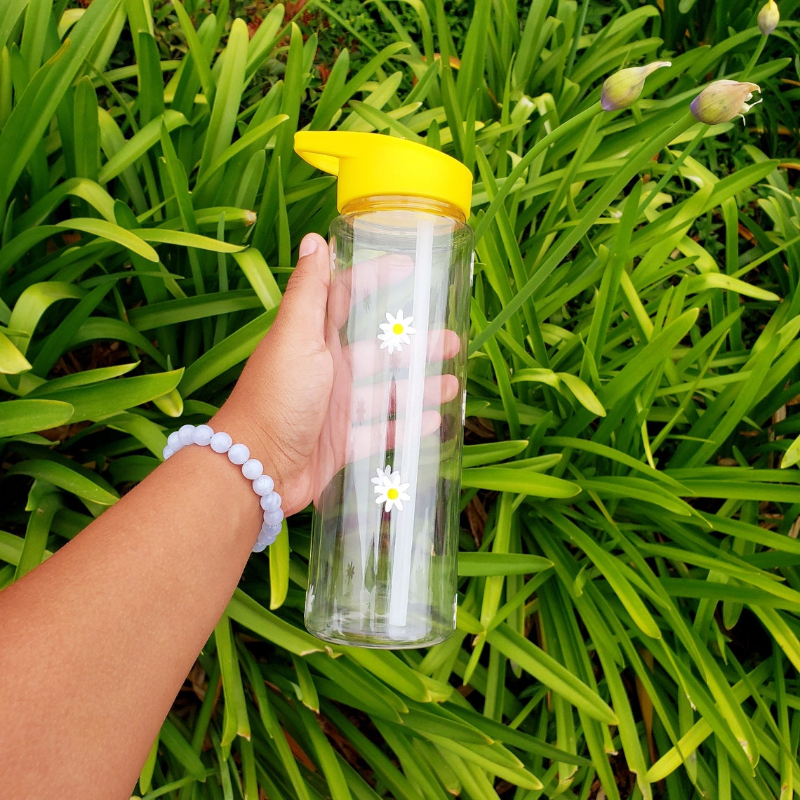Mini Daisy Plastic Water bottle Cute Daisy Water Bottle Cute Etsy