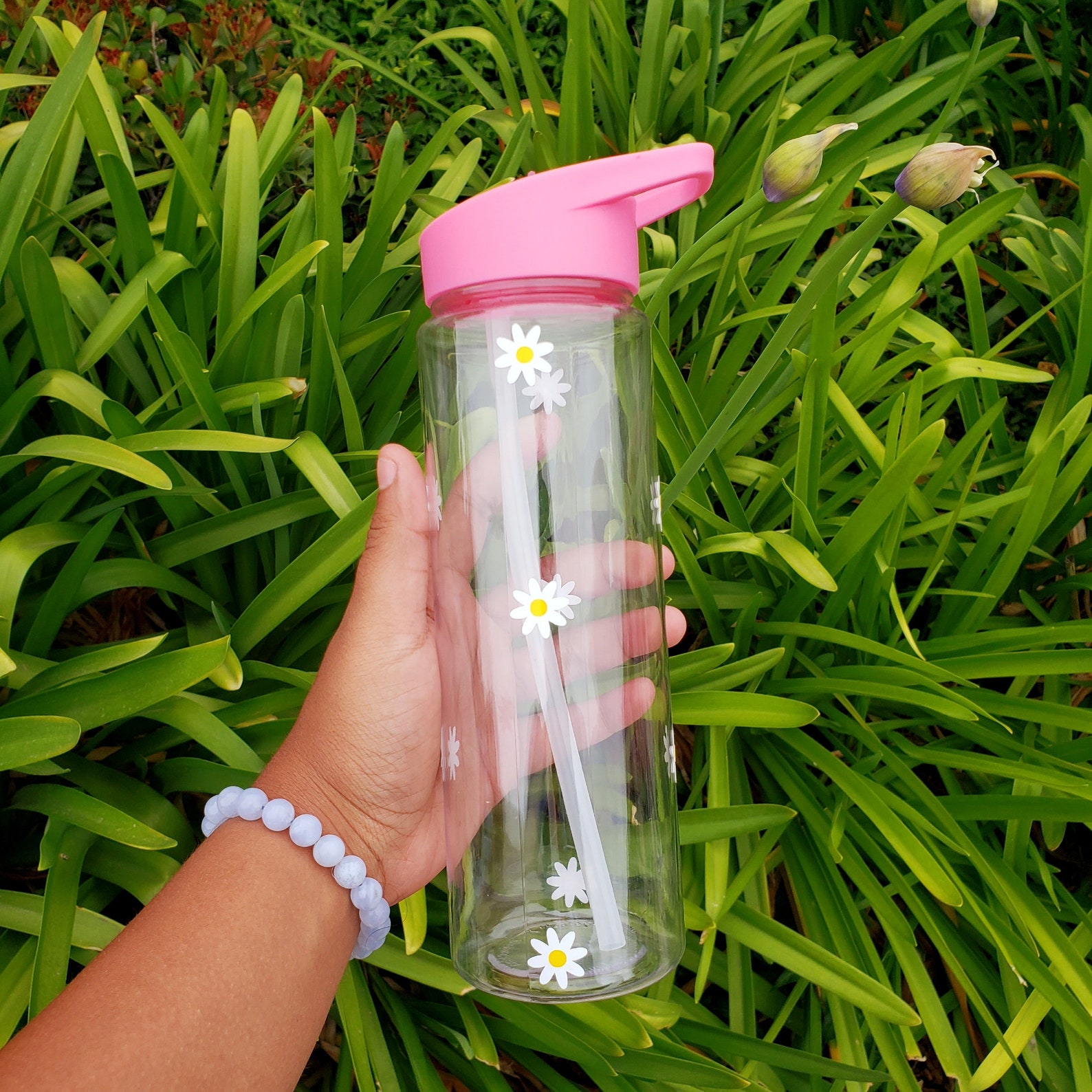 Mini Daisy Plastic Water bottle Cute Daisy Water Bottle Cute Etsy