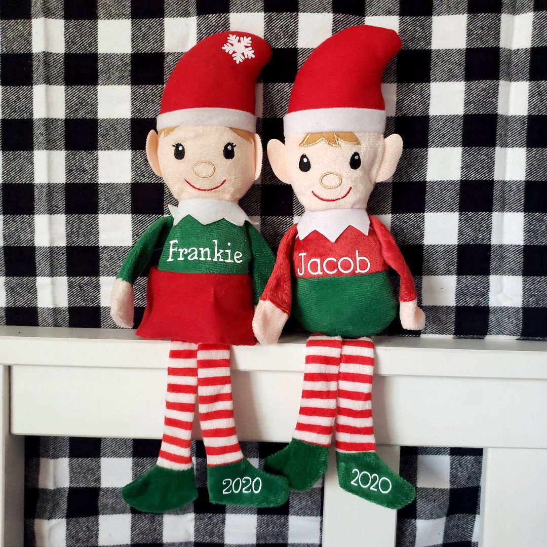 Personalized Plush Christmas Elves. Plush Elves Stocking Etsy