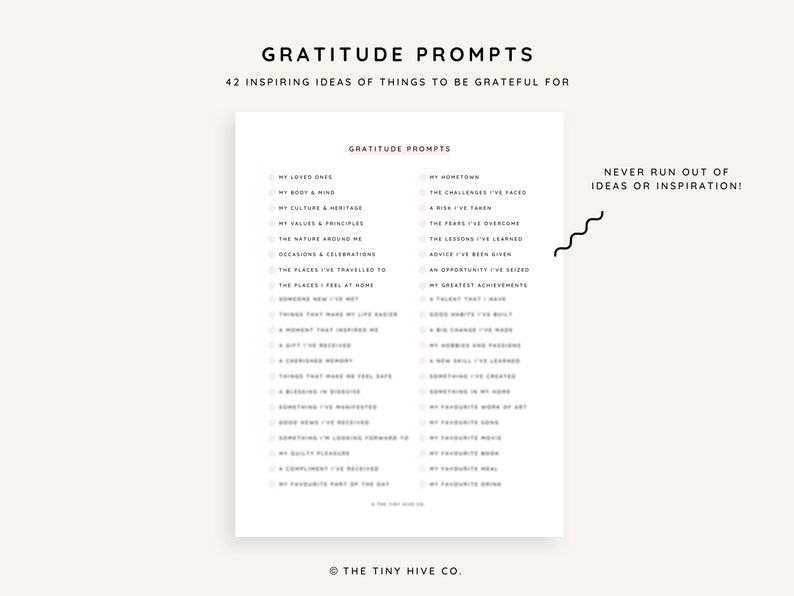 Daily Gratitude Journal Printable Mindful Planner Pages - Etsy