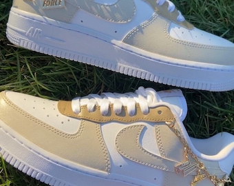LATTE COLORWAY *chain not included* | Neutral Beige Custom Nike Air Force 1 Sneakers *All Sizes* (Mens/Womens) (Baby/Toddler) | Gift Ideas