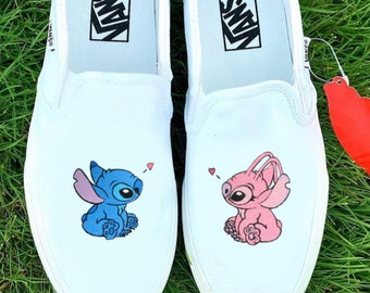 Stitch Custom Hand-Painted Vans Slip-On | *All Sizes* (Mens/Womens, Children's/Youth) | Customs By Jul