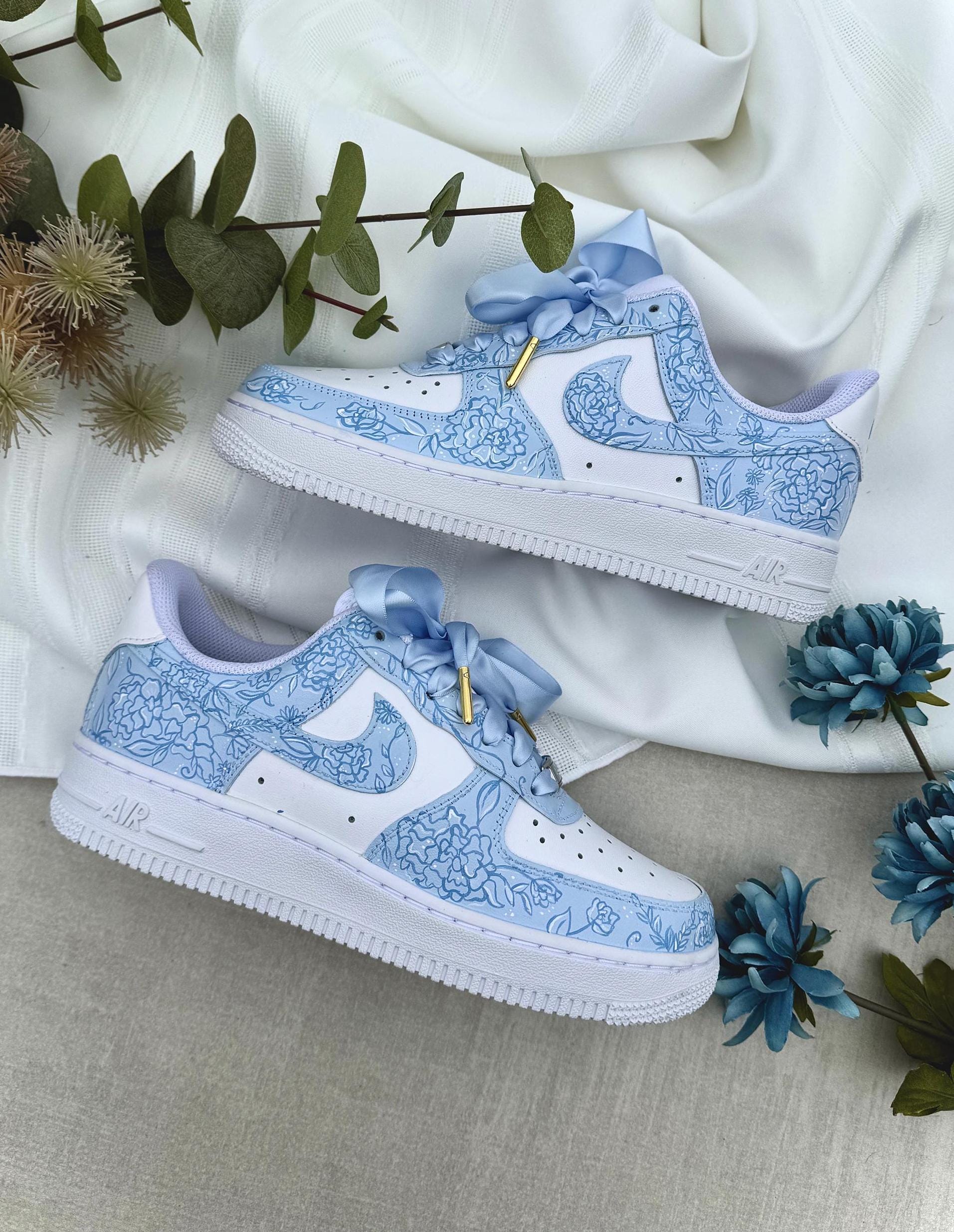 Cotton Candy Air Force Blue And Pink Swoosh Custom Air