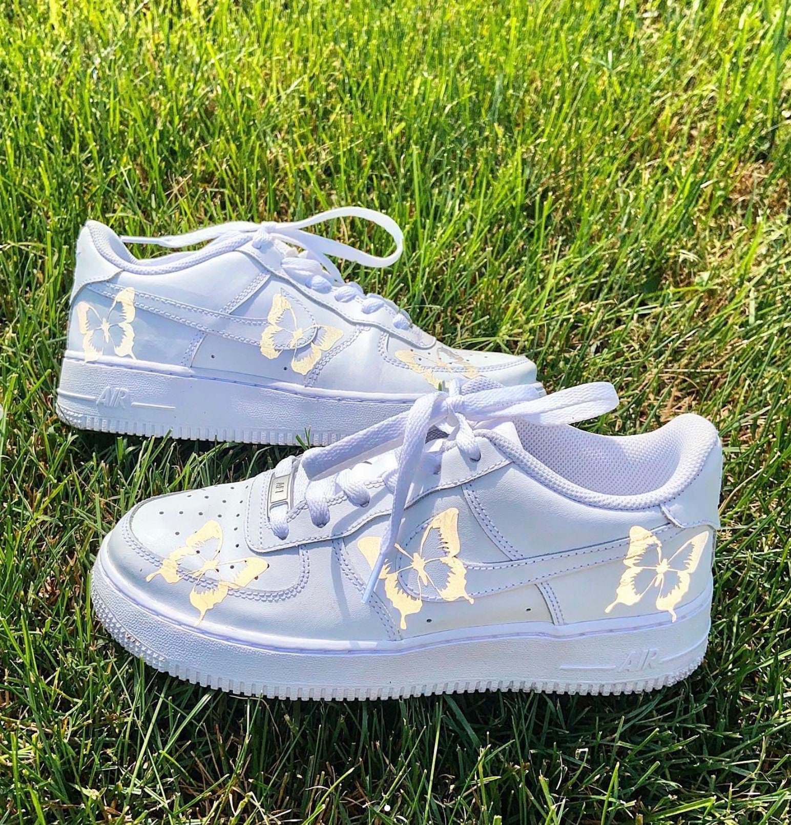 Custom Reflective Air Force 1s (Drip, Butterfly, Stars) ALL SIZES AF1 Ones