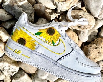 Personalizable Sunflower Nike Air Force 1 Sneakers *All Sizes* | Men’s/Women’s, Children’s/Youth | Gift Ideas | Customs By Jul