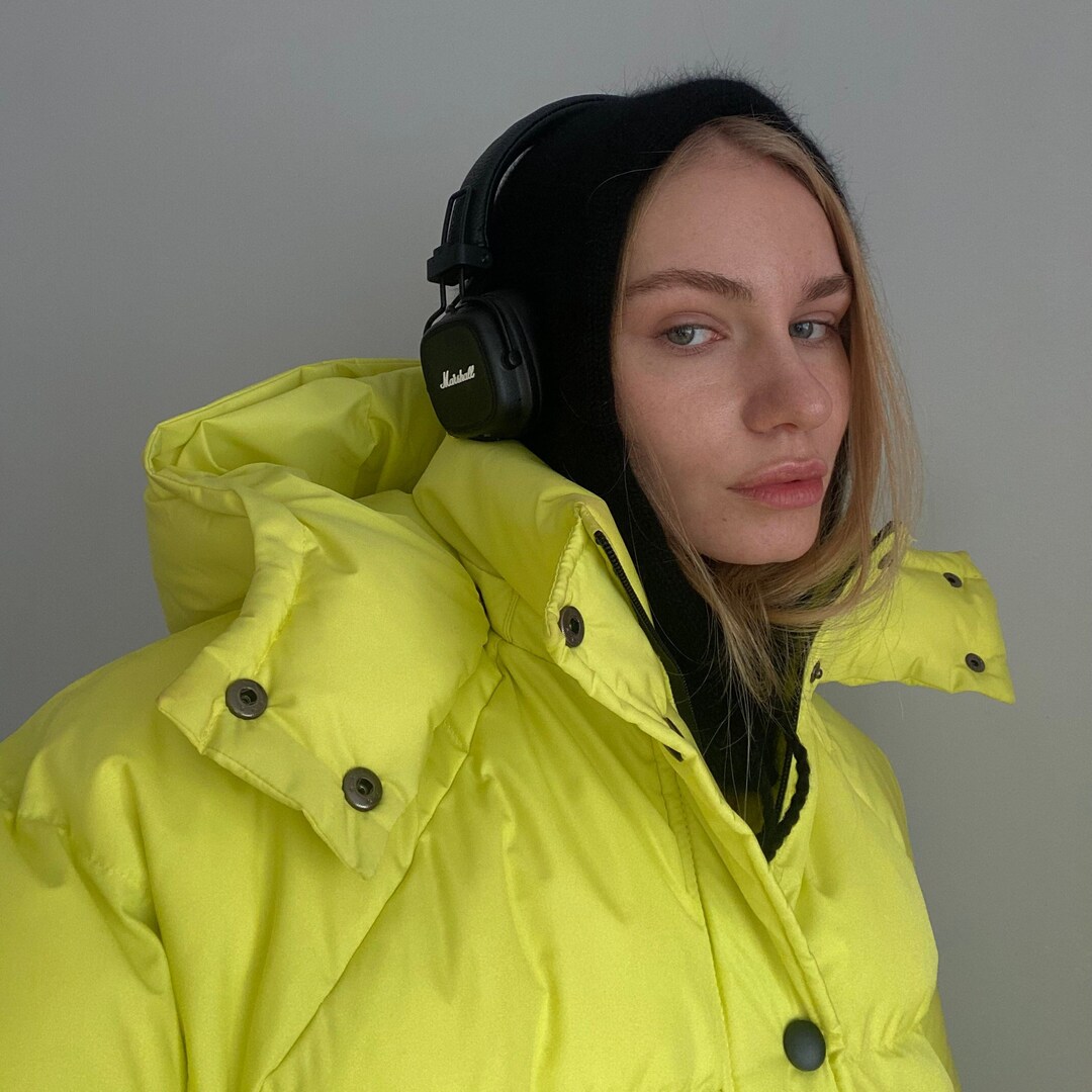 Handmade Black Balaclava Knit, Winter Wool Knitted Hood, Crochet