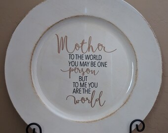 Mother's day gift, plate, mother's day, grandmother's,  Gift for Mother, new mother, home, kitchen, home decor, birthday gift