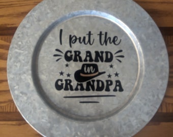 Grandpa Galvanized Metal Plate, Father's Day Gift