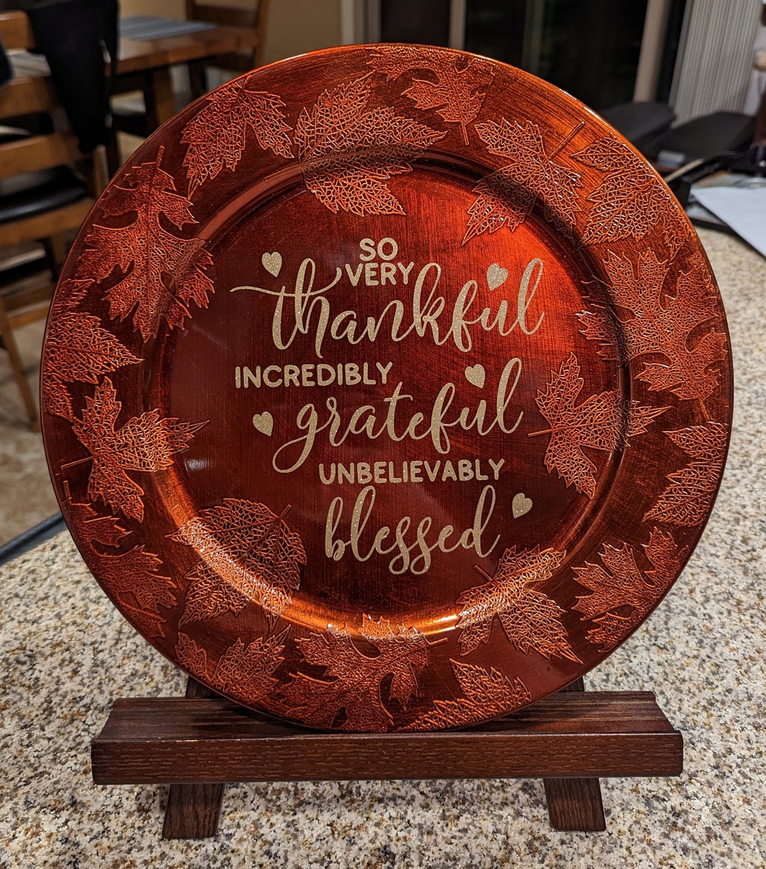 So Very Thankful Incredibly Grateful Unbelievably Blessed Plate, Plates ...