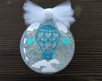 Hot Air Balloon ornament, personalized, hot air balloon, ornaments, Christmas, tree trimming, Christmas ornament, Christmas decor