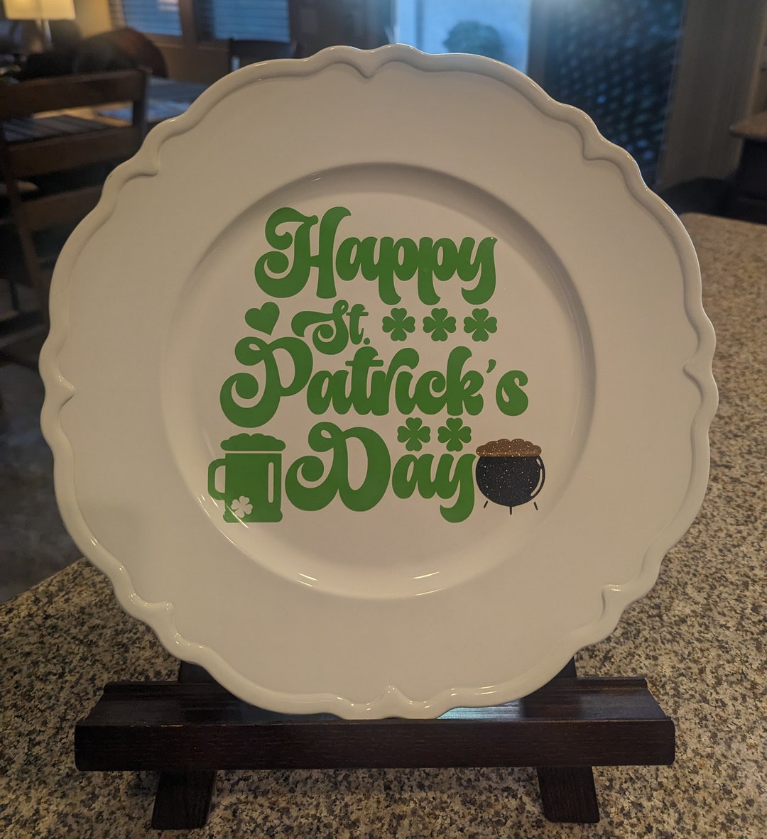 Happy St. Patrick's Day Plate, St. Patrick's Day, Irish, Green, St
