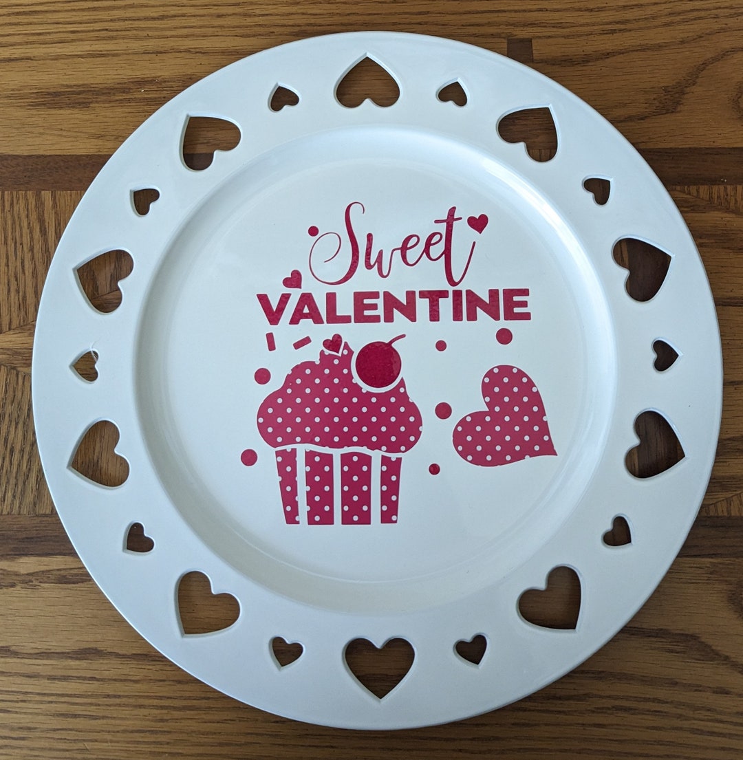 Sweet Valentine Plate, Valentine, Valentine's Day, Gifts, Treats, Sweet