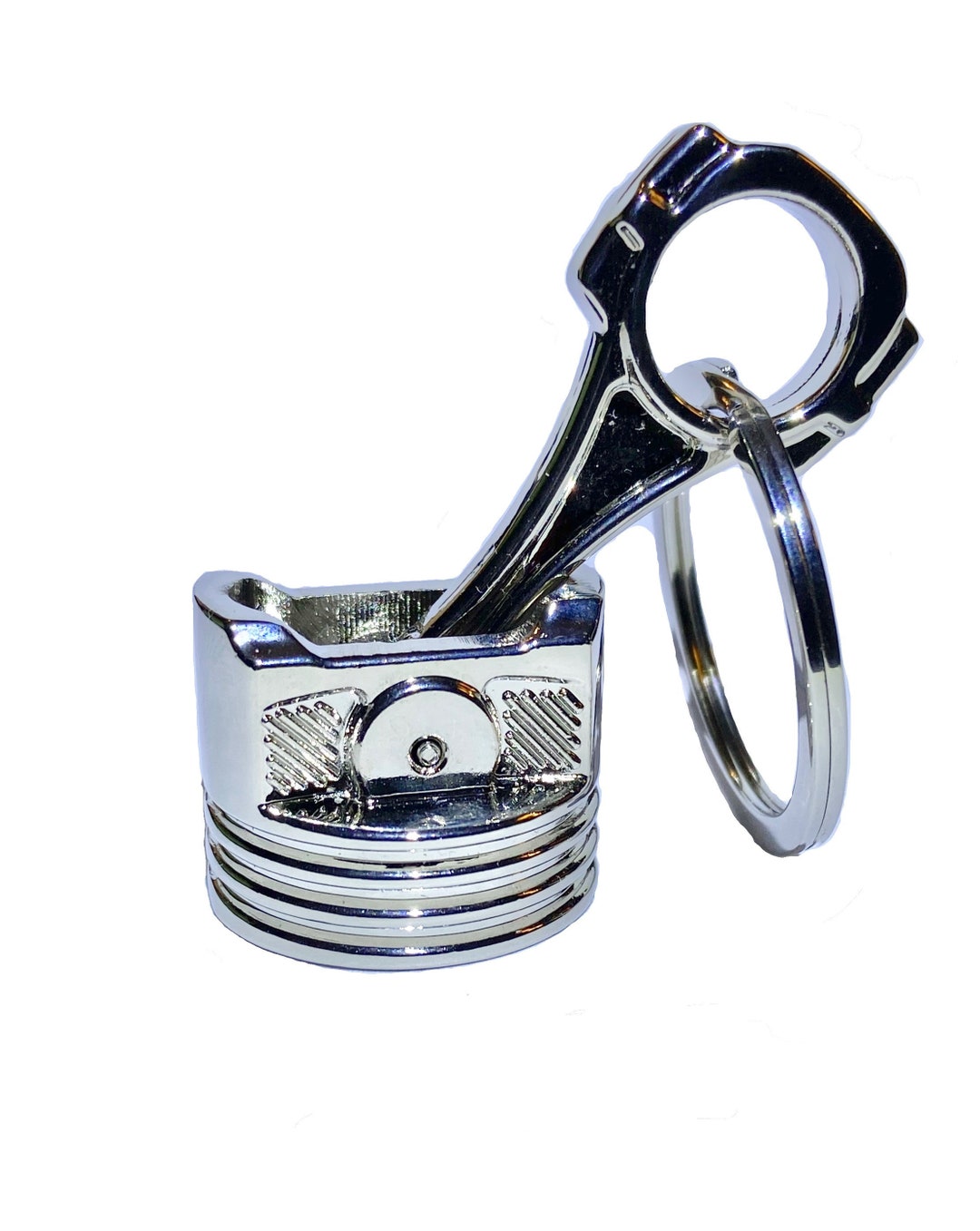 Piston Keychain, Piston Car Part Keychain, Car Keychain, Car Keyring