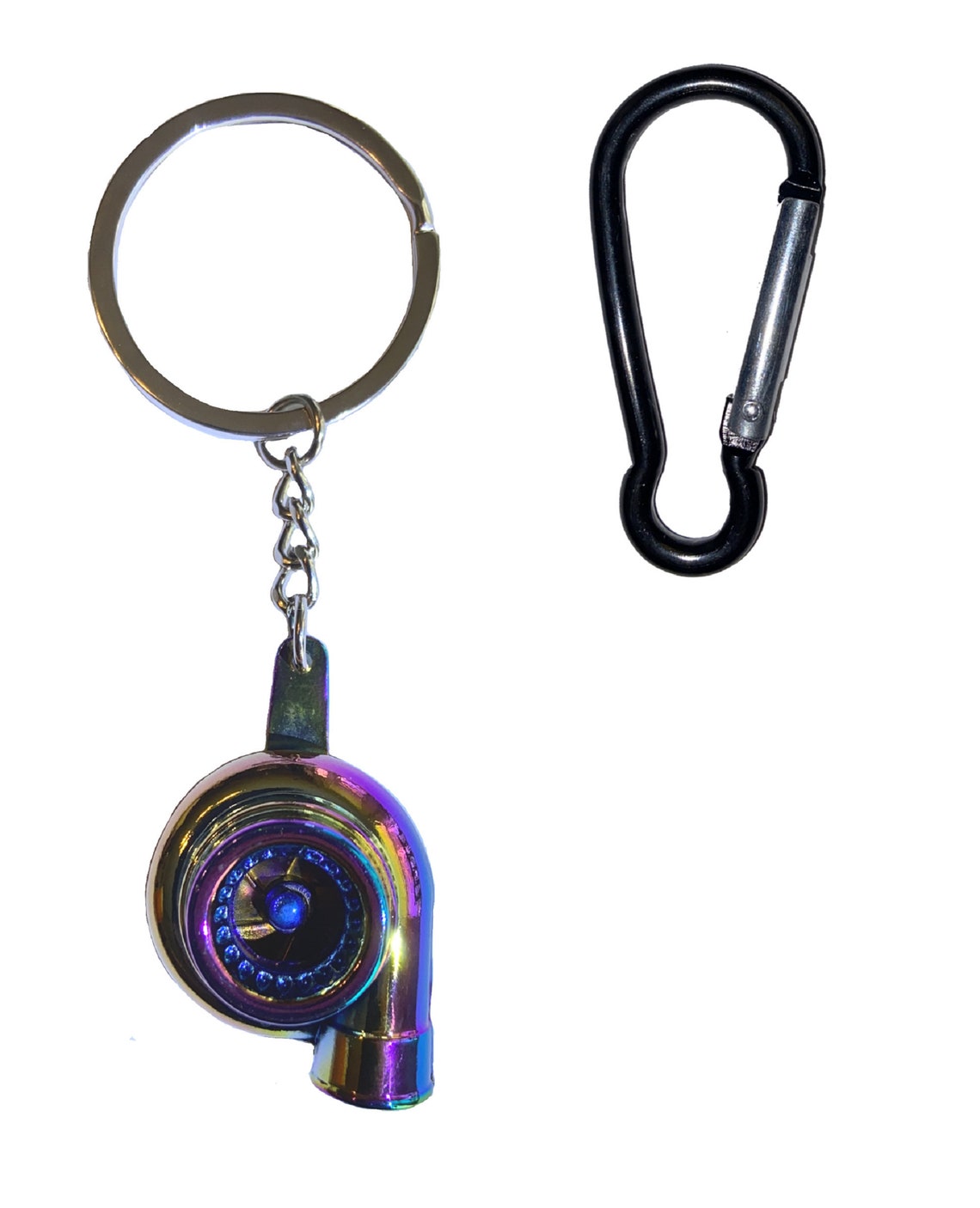 Turbocharger Keychain With Carabiner, Turbo Car Part Keychain, Turbo Keychain, Car Keyring, Auto