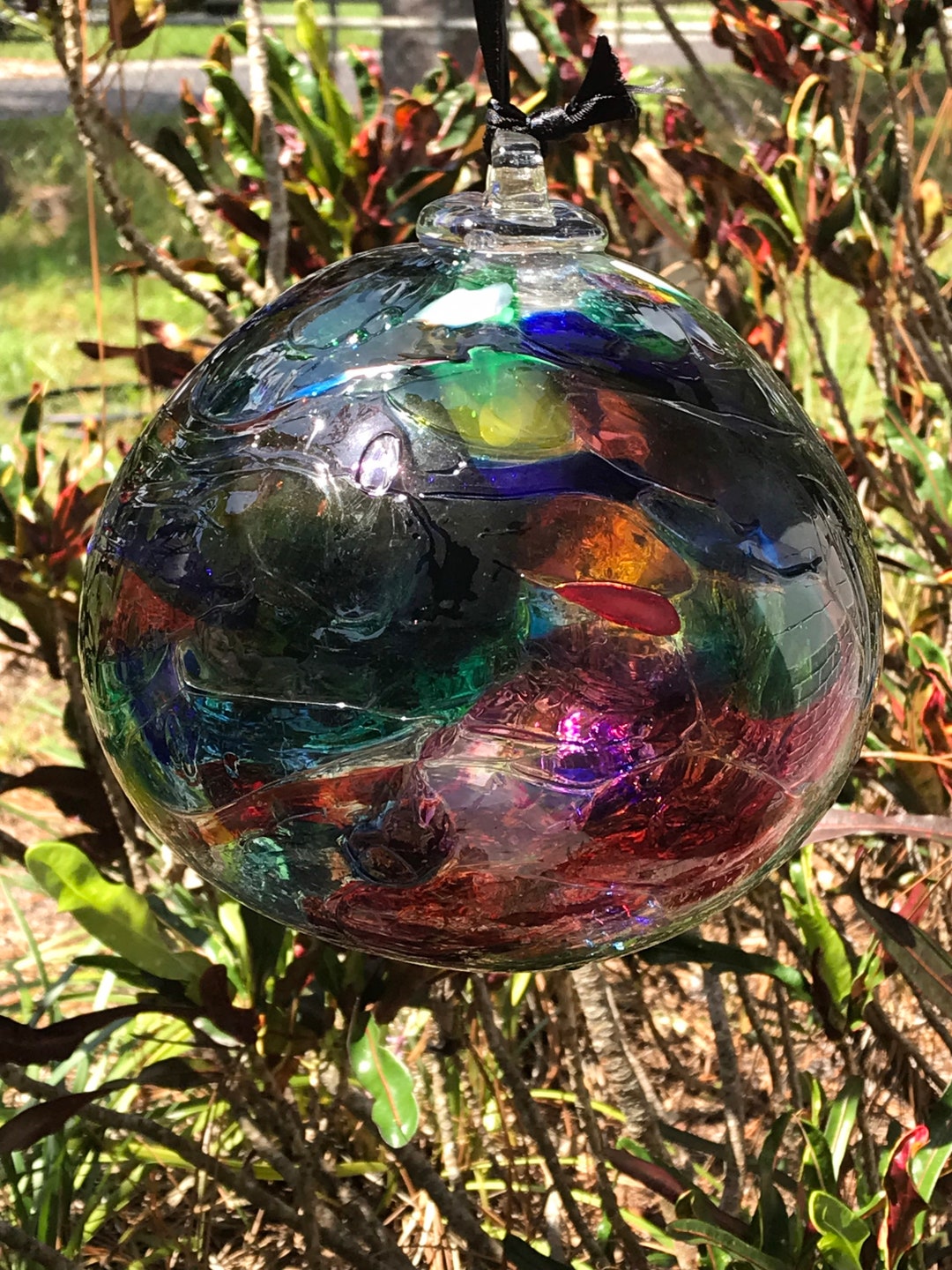 Hand Blown Glass Witches Ball 2 Etsy