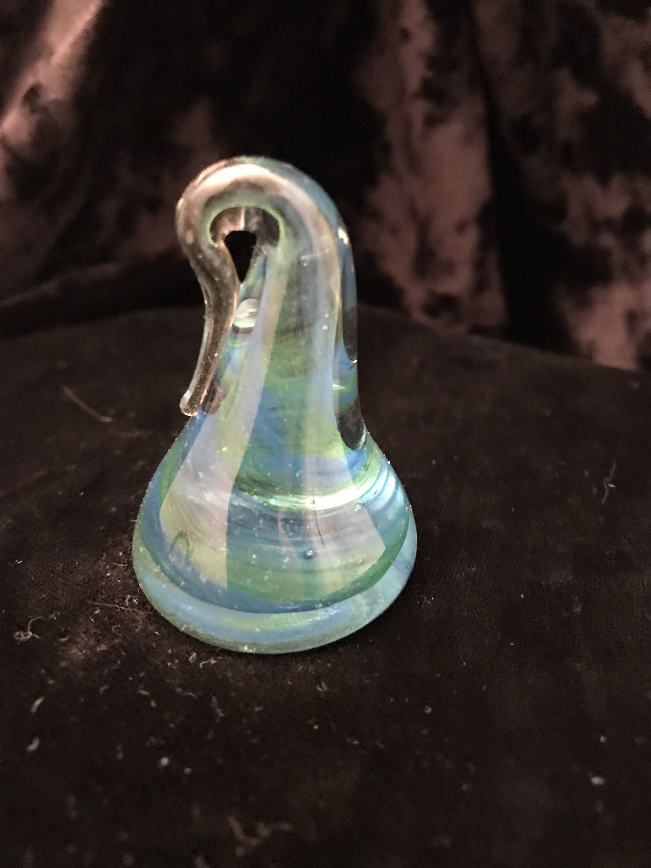 Hand Blown Glass Ring Holder Sky Blue & Ocean Green Etsy