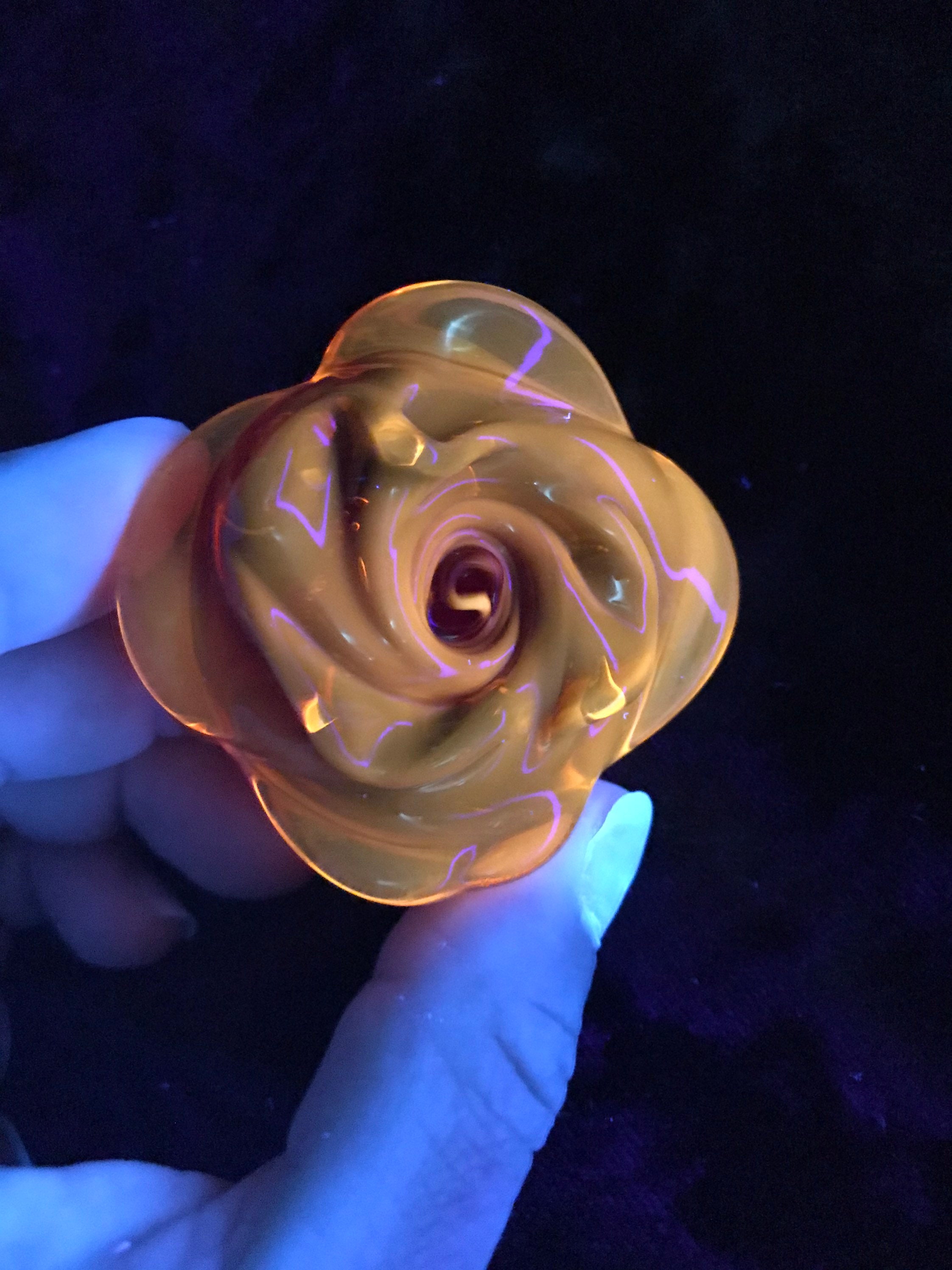 Mini Rose Glass Paperweight 5 Etsy