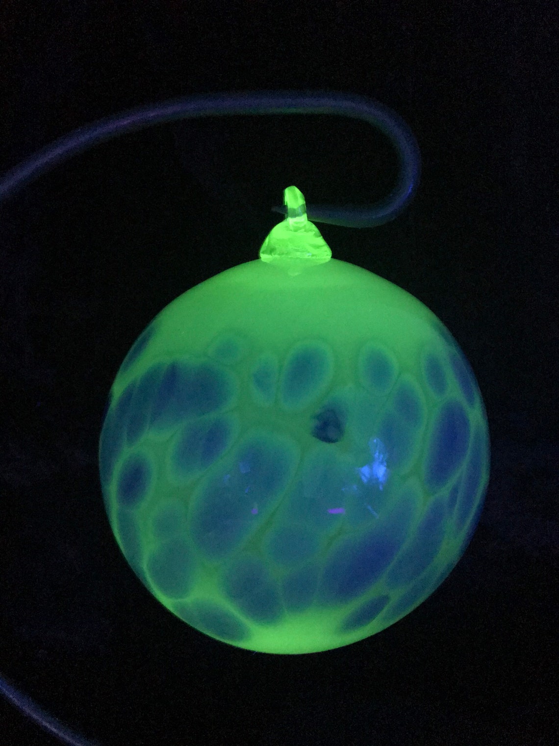 Uranium Hand Blown Glass Ornament Etsy