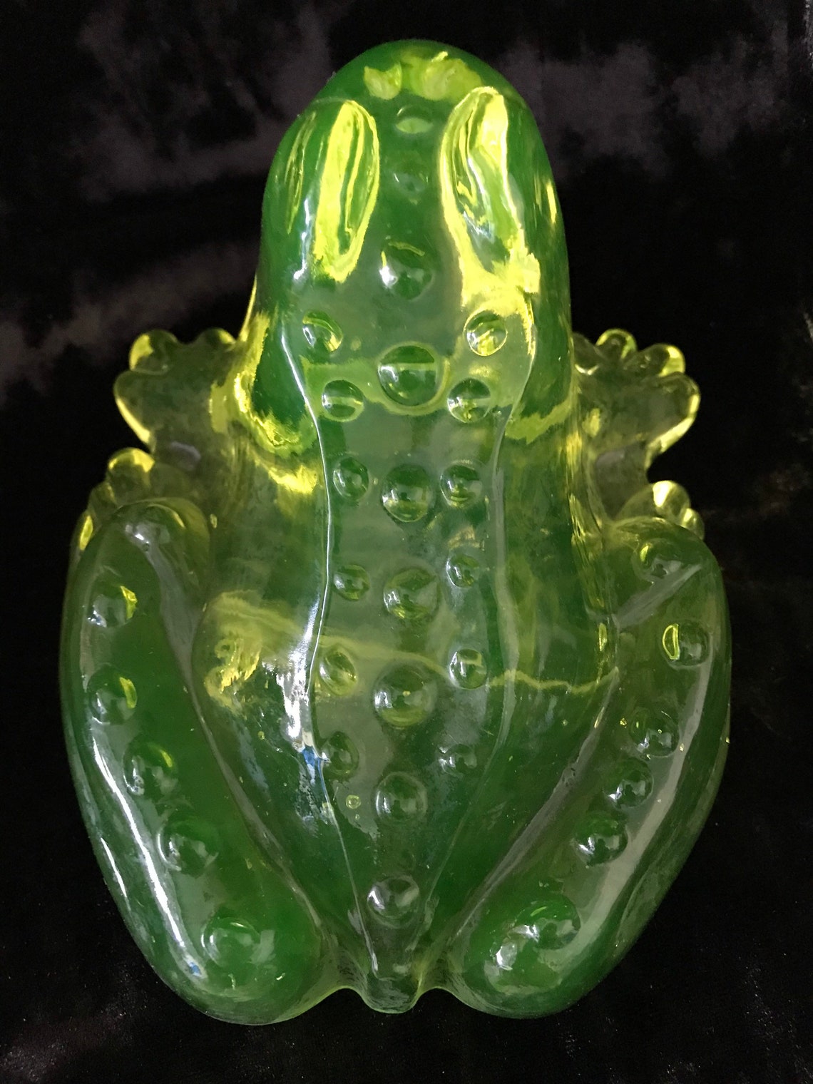 Uranium Cast Glass Frog 1 Etsy