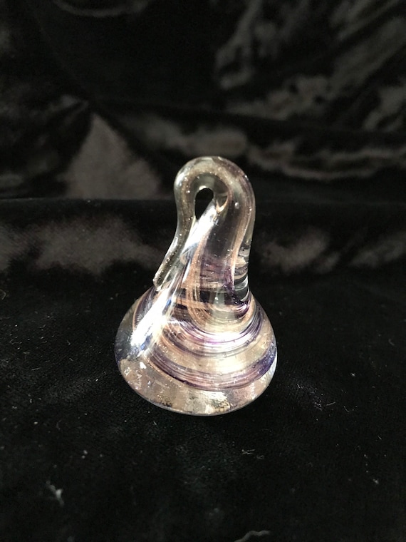Hand Blown Glass Ring Holder (purple Gold)