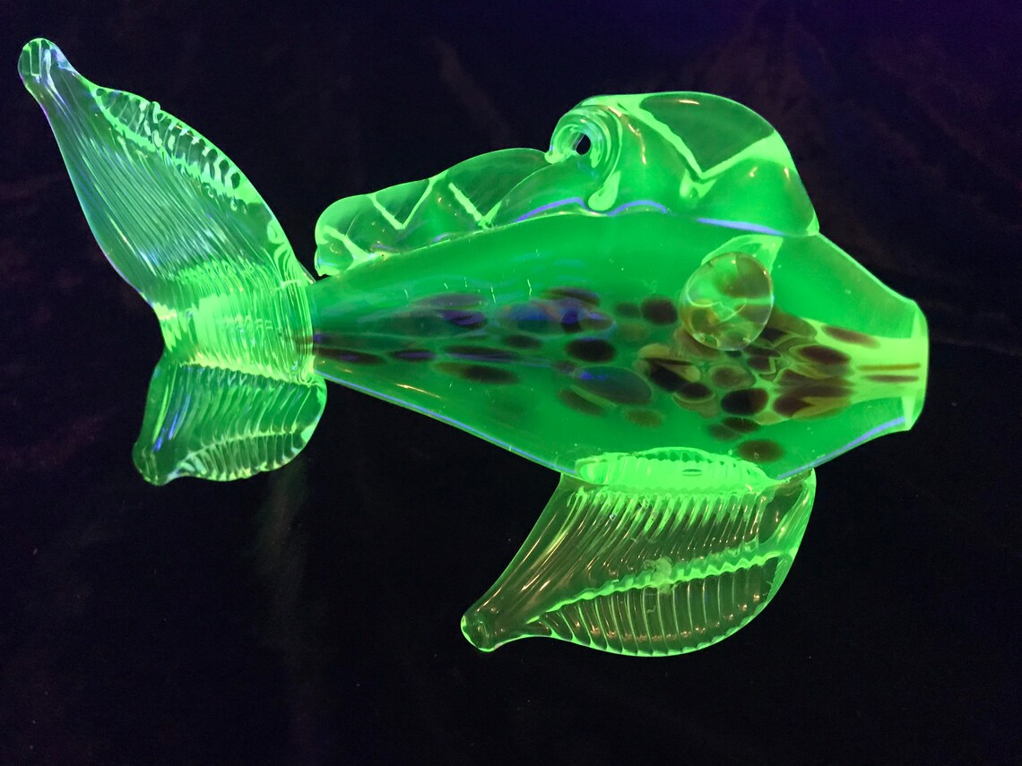 Uranium Mini Glass Fish Multi Colored Etsy