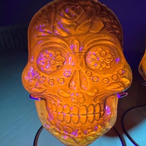 Glass Sugar Skull (Amber)