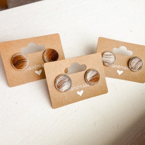 Handmade Western Genuine Cowhide Stud Earring
