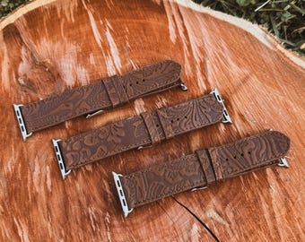 Genuine Cowhide Western Apple Watch Band Accessories
