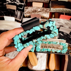 Western-Krallenclip, türkis
