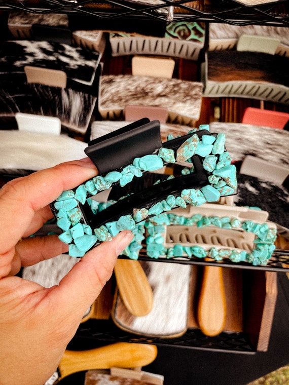 Turquoise Western Claw Clip