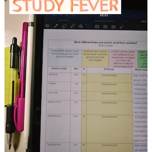 MCAT Study Sheet - Amino Acids