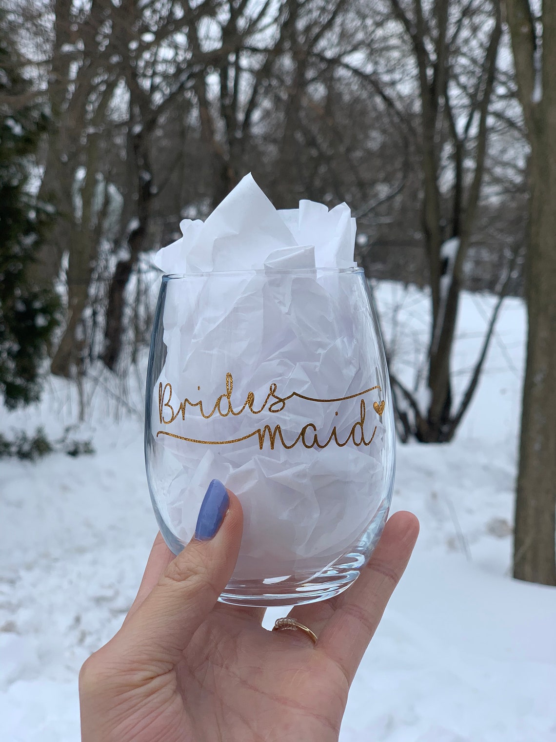 Custom Bridal Party Wine Glass DECAL Bride/maid of Etsy