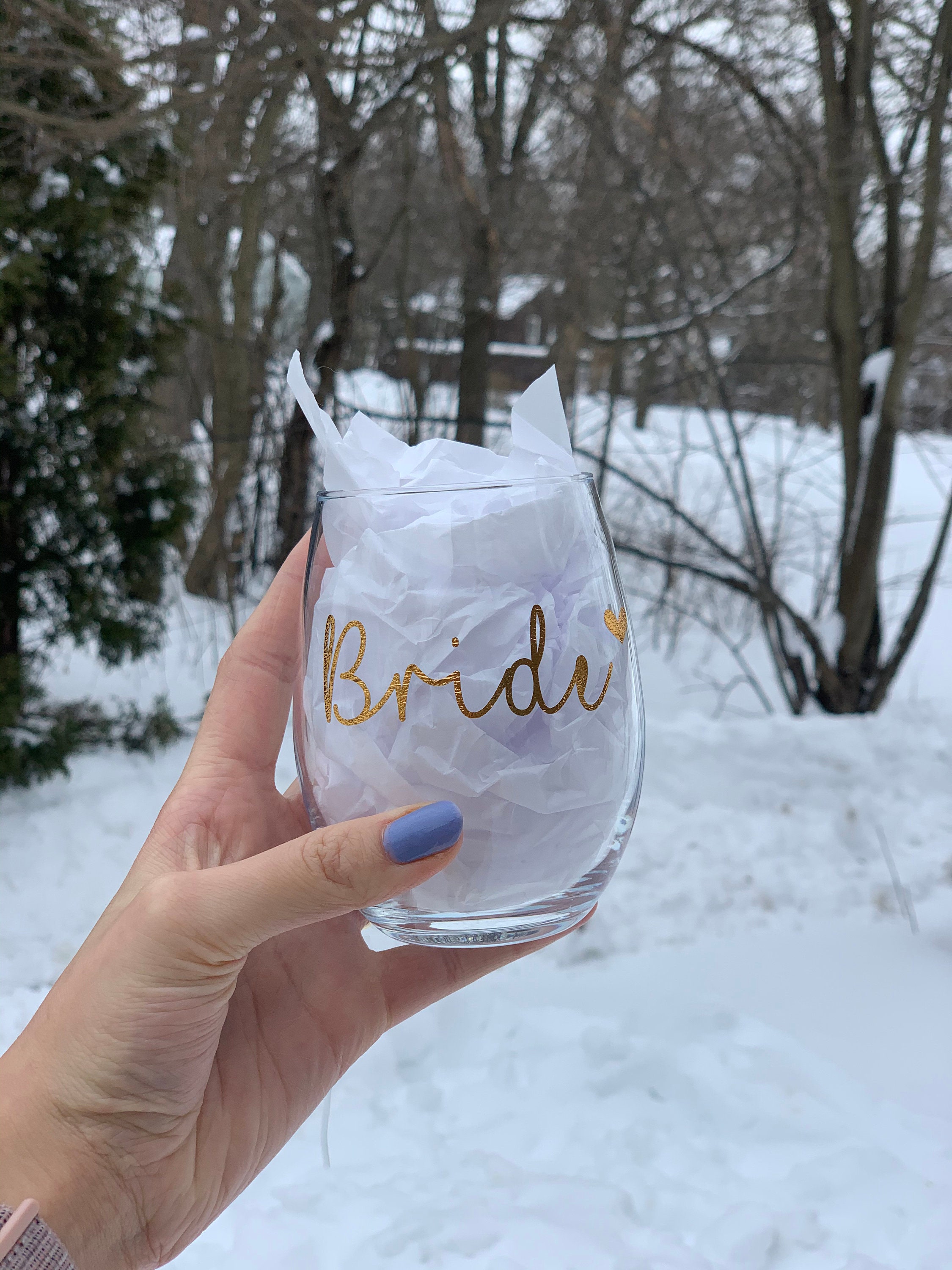 Custom Bridal Party Wine Glass DECAL Bride/maid of Etsy