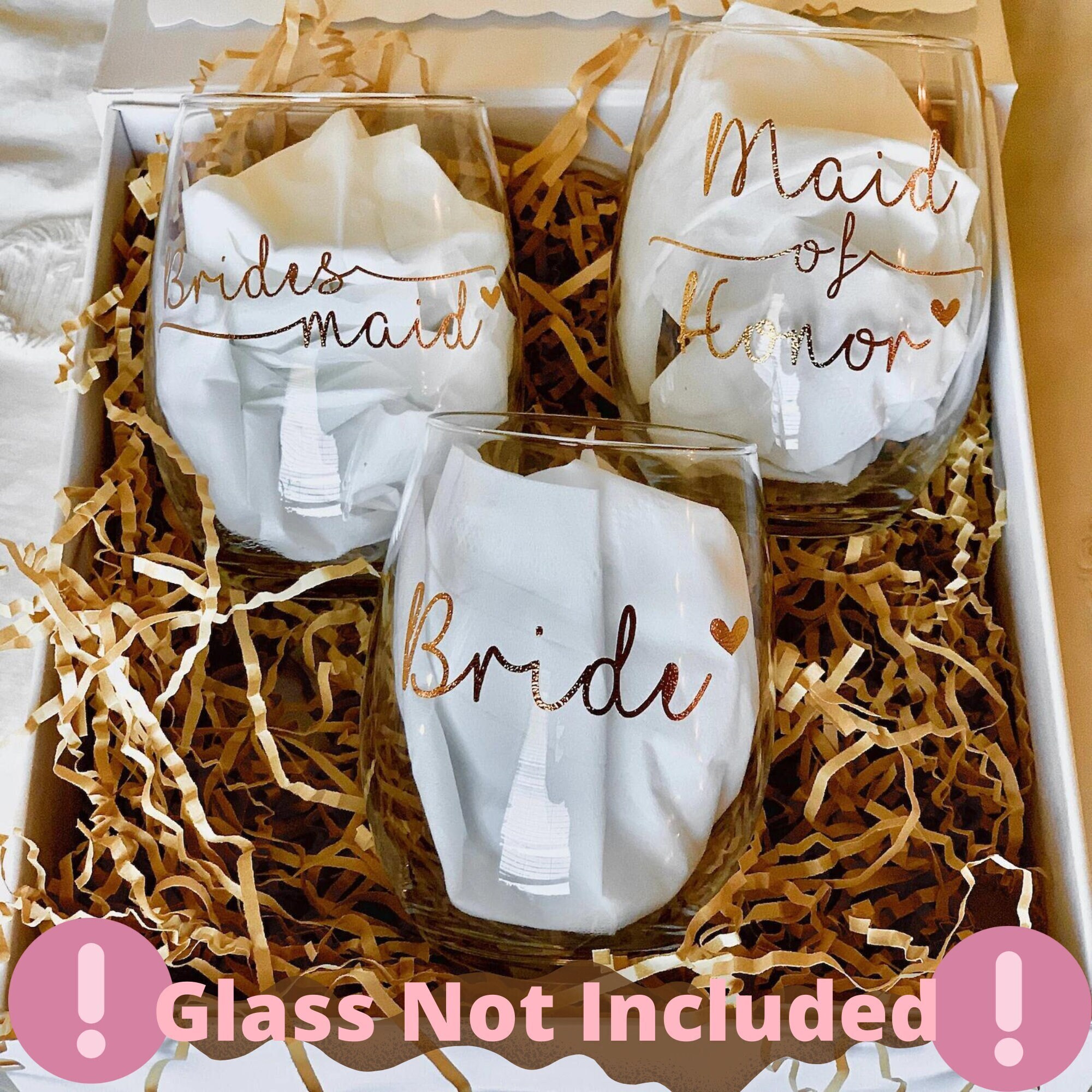 Custom Bridal Party Wine Glass DECAL Bride/maid of Etsy