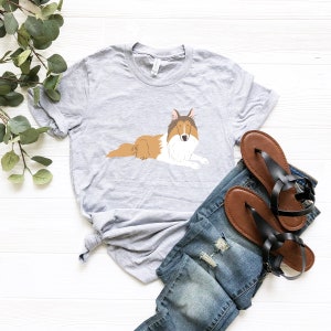 Brown & White Collie Shirt, Dog Lover Shirt, Dog Mom Shirt, Vet Tech Gift
