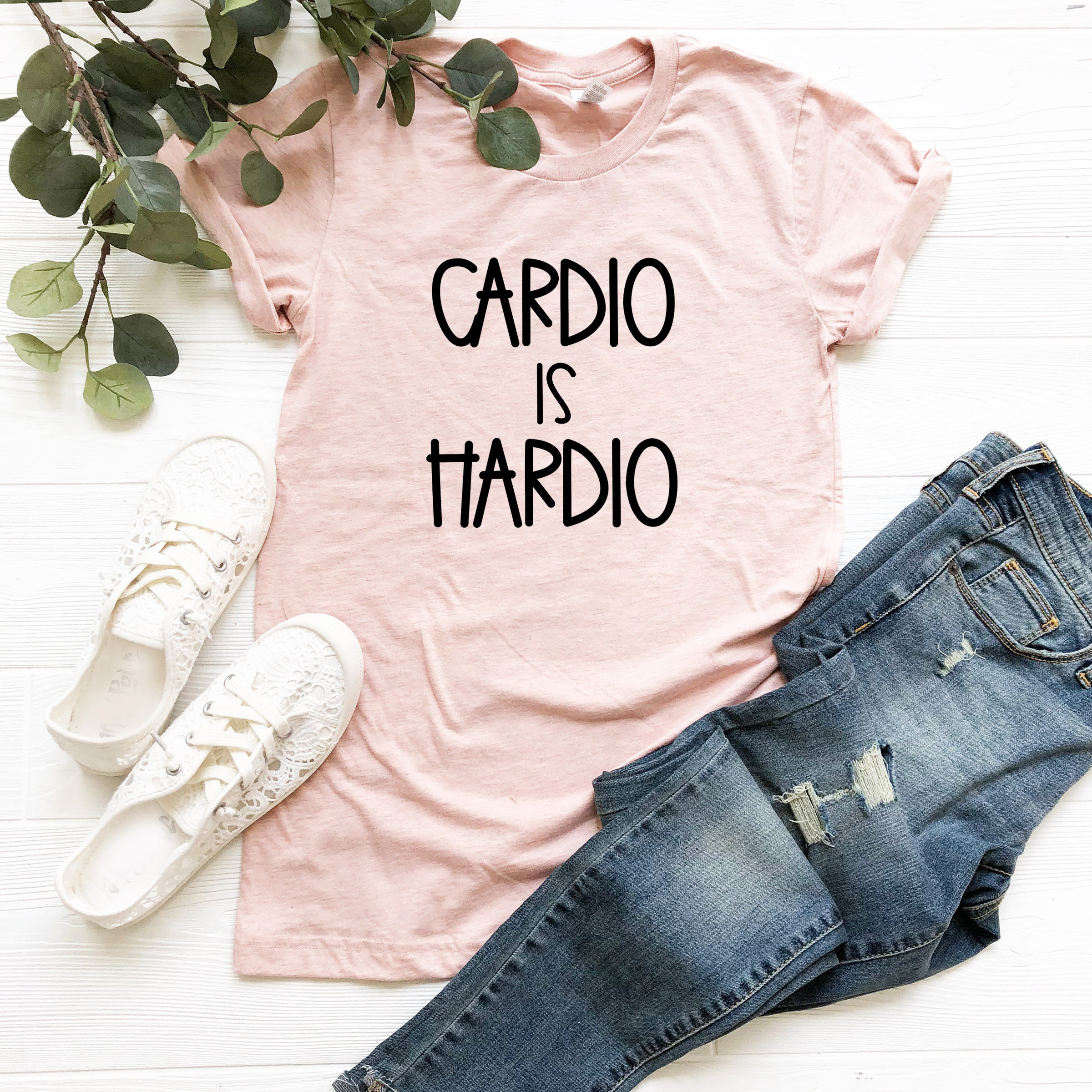 Cardio is Hardio Shirt Saracastic Gift for Her Birthday Funny Workout ...