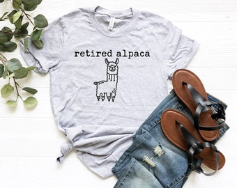 Retired Alpaca Shirt  Llama Lover Shirt Llama Tees Retirement Shirt Funny Llama Shirt