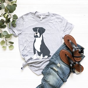 Black Boxer Shirt, Dog Lover Shirt, Dog Mom Shirt, Vet Tech Gift