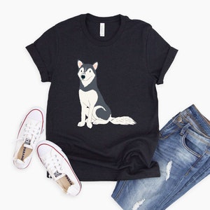 Zwarte Husky Shirt, Dog Lover Shirt, Dog Mom Shirt, Vet Tech Gift