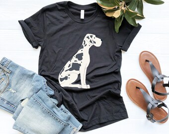 Camisa arlequín Gran Danés, Camisa Amante de perros, Camisa de mamá perro, Regalo vet tech