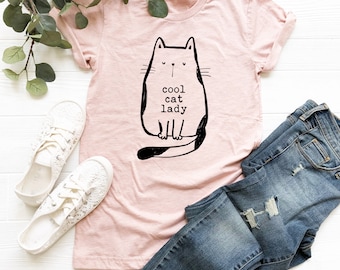 クールな猫レディシャツ 猫ママへのギフト 猫レディへのギフト おもしろ猫レディTシャツ 猫好きへのギフトTシャツ 猫シャツ 子猫Tシャツ 猫好き