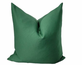 Solid Green Cushion Cover || Throw Pillow Cover || Emerald Green Pillow Cover || Green Pillow Cover || Bedroom/ Livingroom