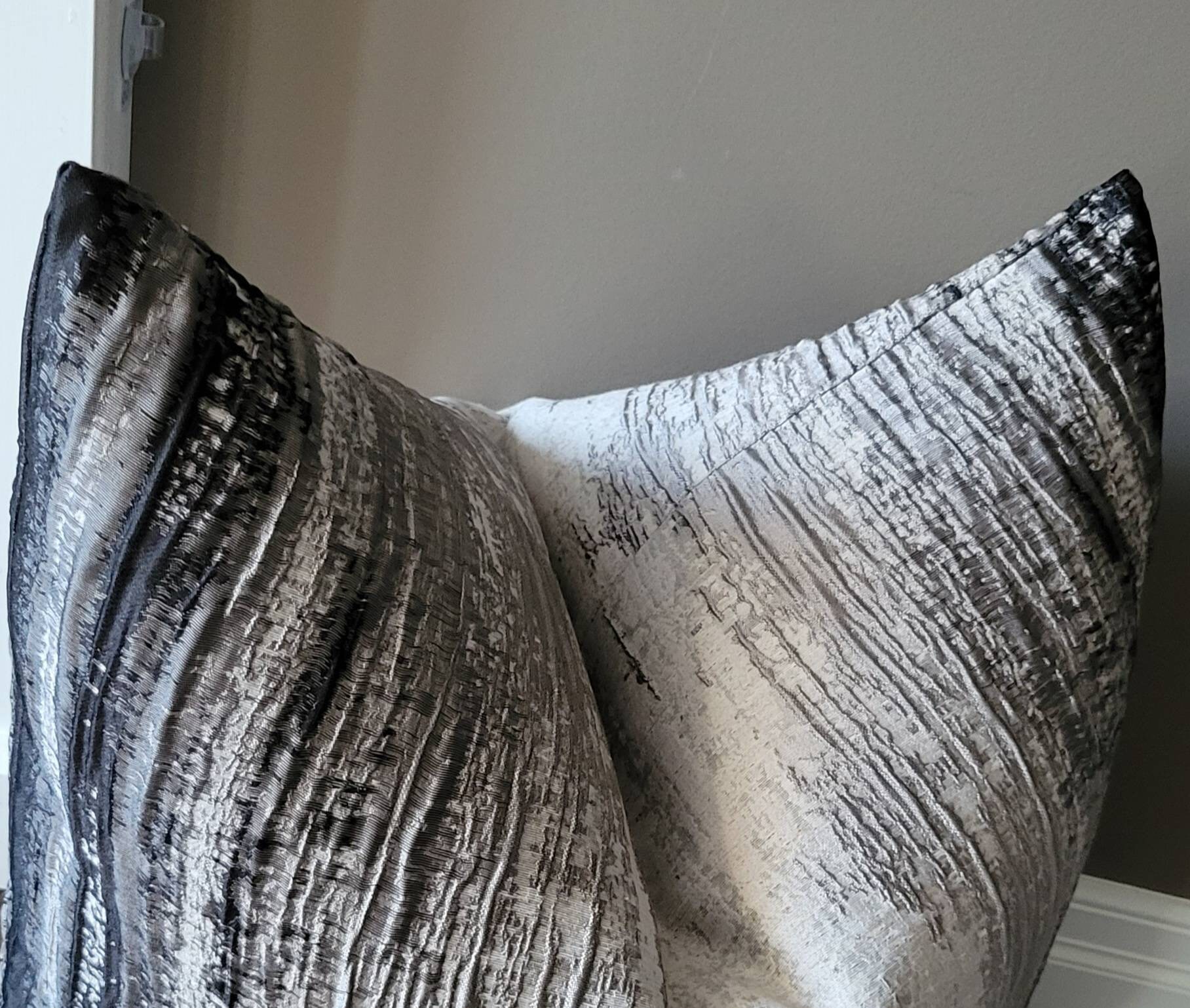 Black & Grey Abstract Pillow Cover Stripe Pillow Cover Pillow Cover ...
