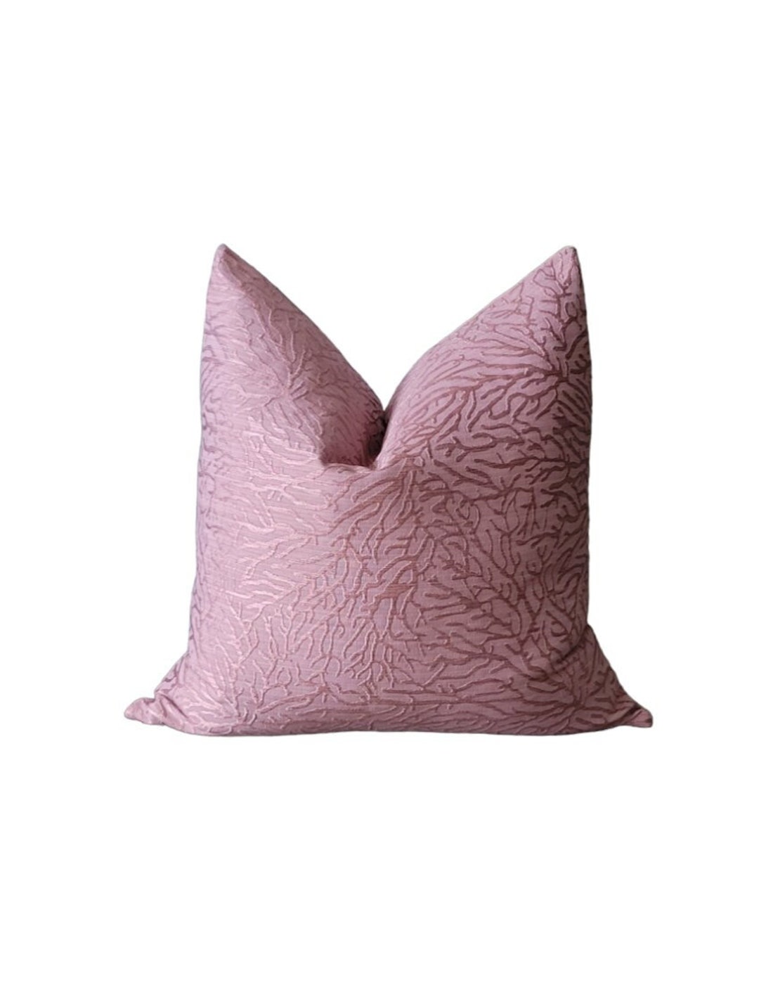 Coral Blush Pink Throw Pillow Cover Patterned Pillow Cover Dusty Pink