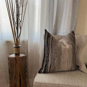 Black & Grey Abstract Pillow Cover Stripe Pillow Cover Pillow Cover