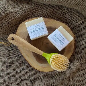 Dish and Laundry Soap Bar with Rosemary & Peppermint | All-Natural Solid Dish Detergent | Solid Stain Remover Bar