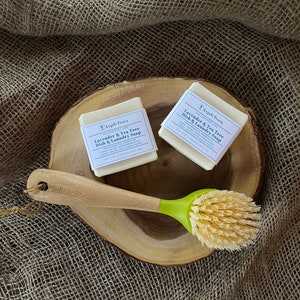 Dish and Laundry Soap Bar with Lavender & Tea Tree | All-Natural Solid Dish Detergent | Solid Stain Remover Bar