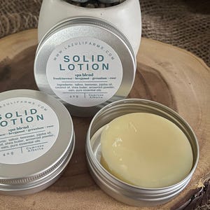 Solid Tallow Lotion Bar | Spa Blend | Frankincense Geranium Bergamot Rose