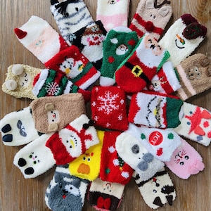 Fuzzy Socks Soft Cute Funny Animal Kids Womens Design Microfiber Slipper Socks Cozy Fuzzy Winter Warm Socks Owl