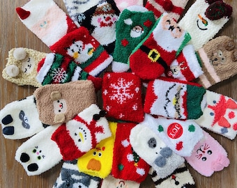 Fuzzy Socks Soft Cute Funny Animal Kids Womens Design Microfiber Slipper Socks Cozy Fuzzy Winter Warm Socks Owl